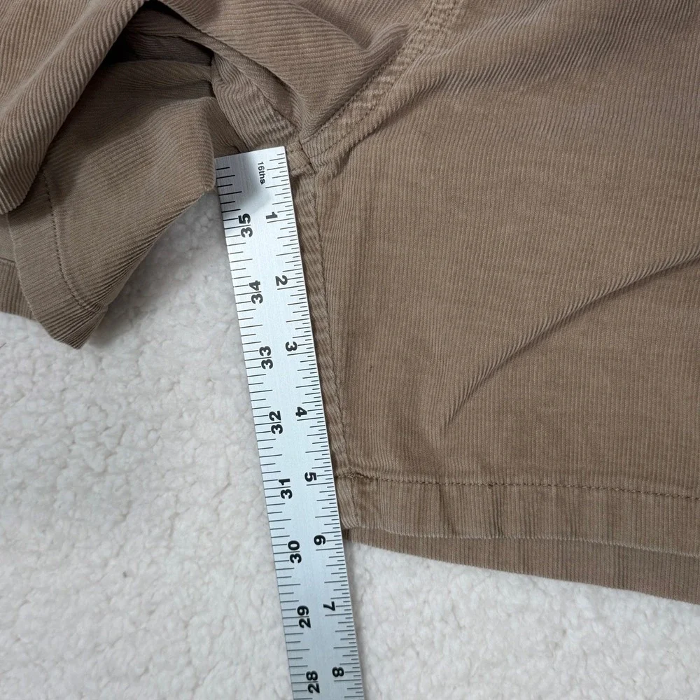 Wallace & Barnes Mens XL Corduroy Shorts Khaki Brown Elastic Waist‎